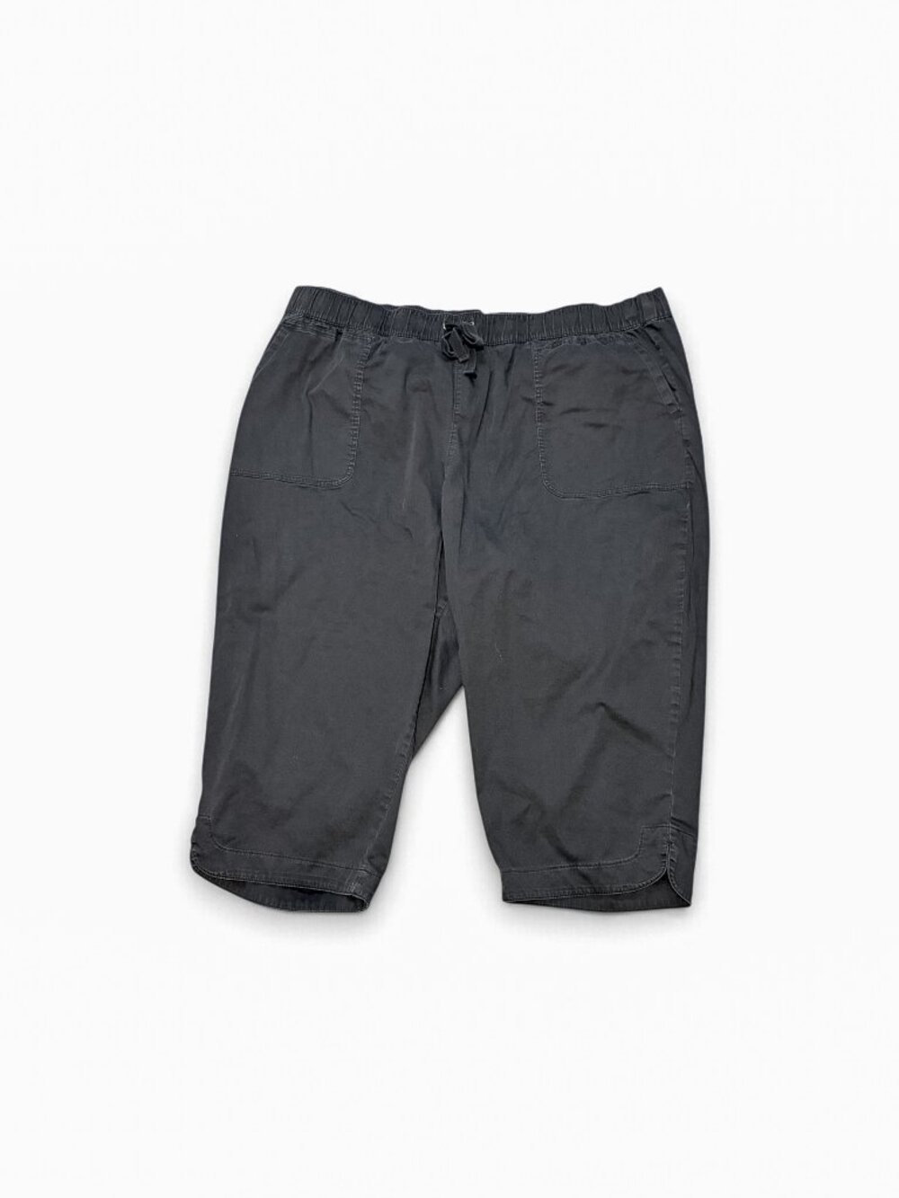 Lane Bryant Black Drawstring Cropped Pants Size 28